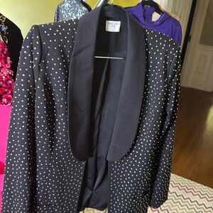 Black Jeweled Miss Circle Blazer